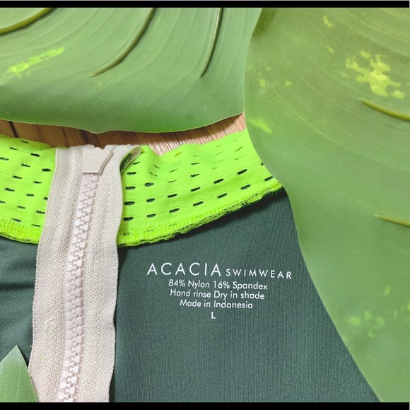 ACACIA Ehukai Mesh Body Suit Neon Cactus - Picture 8 of 8